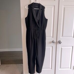 Banana Republic Black Double-Breasted Jumpsuit